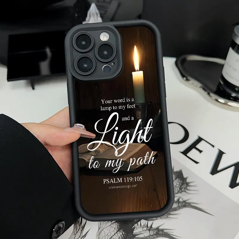 Phone case for iPhone 16 Pro Max 15 Plus 14 13 12 11 XR XS Bible Verse Christian Quotes Pattern Shockproof Silicone TPU Bumper Drop Protection Cellphone Cover Valentine Gift For Girls and Women
