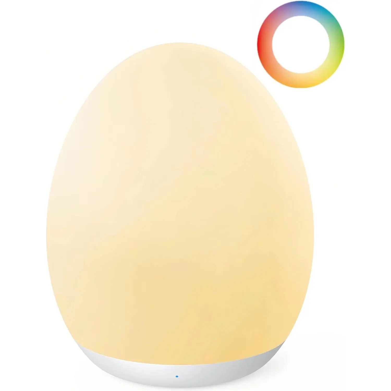 Children's night light, baby night light features 7 color changing modes and stepless dimming function, made of BPA-free material, rechargeable egg-shaped night light, suitable for breastfeeding use, equipped with a 1-hour timer and touch control function