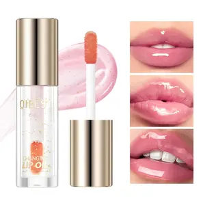 Moisturizing Lip Oil, Non Greasy, Lightweight, Changes Color with Temperature, Long-lasting Luster, Natural Makeup Effect, Nourishing Lip Glaze