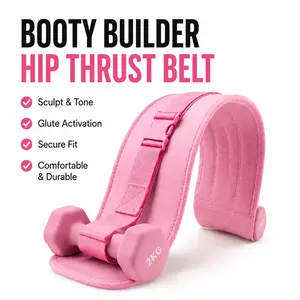 Hip Thrust Belt for Women, Glute Builder Workout Equipment Compatible with Dumbbells, Barbells & Weight Plates, Non-Slip Booty Builder for Glute Bridges, Squats, Lunges & Home Gym Training