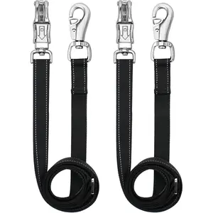 Ties for Horse,Heavy Duty Nylon Horse Trailer Tie with  Panic Snap and Bull Snap,Adjustable Length from 45.2" to 78.7",Professional Horse Supplies...