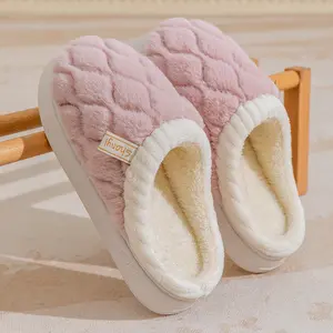 JointlyCreating Cozy Cotton Slippers with Thick Soles - Warm Indoor Anti-Slip Shoes for Women & Couples, Soft Cotton, Durable Support, Anti-Slip, Versatile Style, Lightweight & Breathable