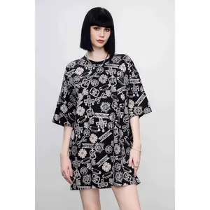 Light luxury fashion brand TCH 2026 summer full print hot diamond fashionable dress
