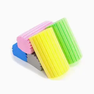 Damp Clean Duster Sponge,5pack Sponge Eraser,Reusable Damp Dusting Sponge Household Cleaning for Blinds, Glass, Baseboards,Radiators,Window Track Grooves(Multi Color) Scrubber Pad Absorbent Brush Tool