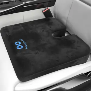 Everlasting Comfort Memory Foam Car Seat Cushion - Tailbone Pain Relief - Office, Wheelchair, Gaming, Travel - Non-Slip, Washable Cover