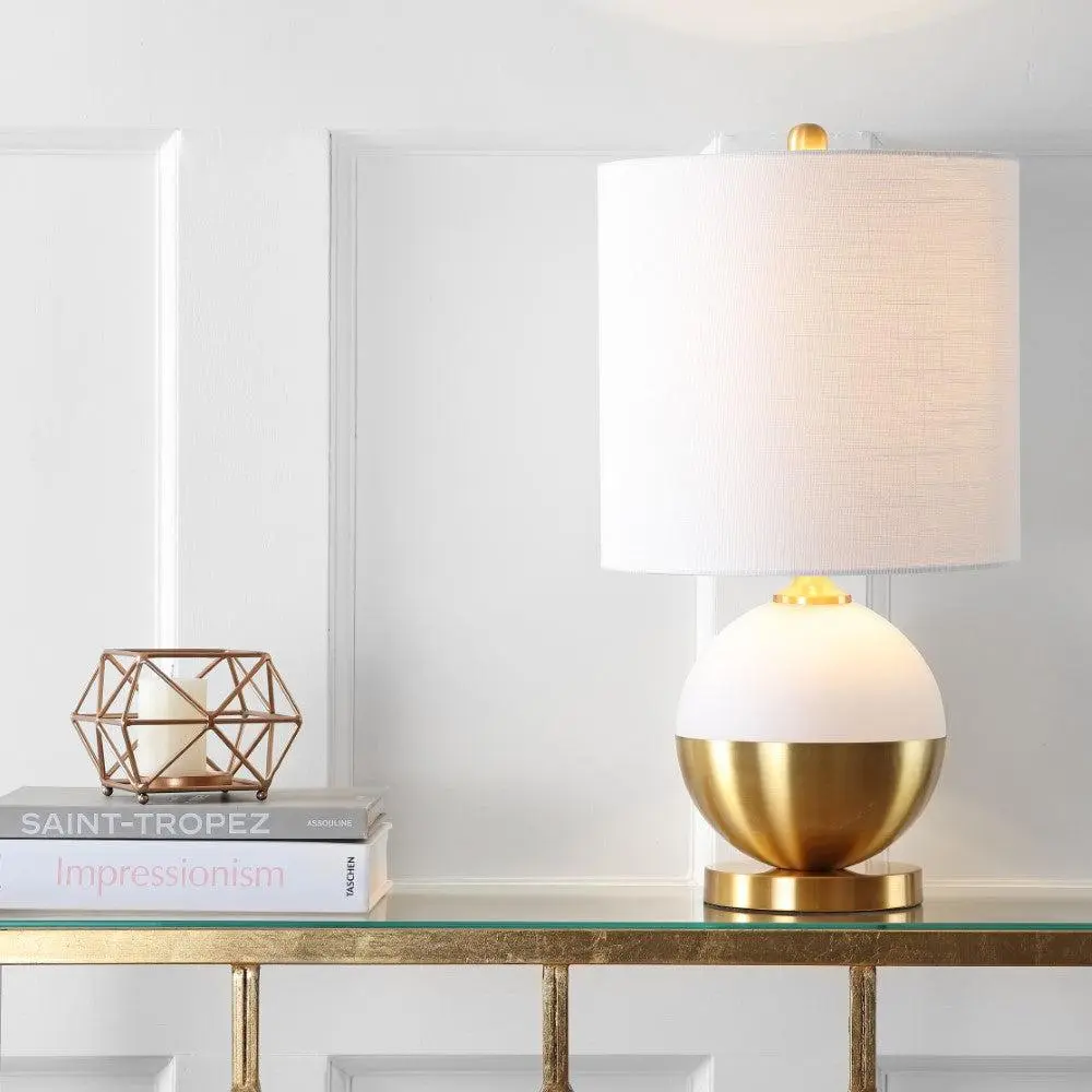 JONATHAN Y Carr Ceramic/Metal LED Table Lamp , for bedroom, living room, foyer, hallways, dining room, dorms