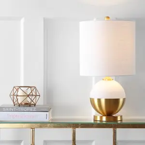 JONATHAN Y Carr Ceramic/Metal LED Table Lamp , for bedroom, living room, foyer, hallways, dining room, dorms
