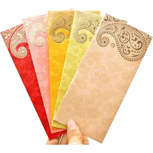 Elegant Money Gifting Envelopes Pack of 25 Cash Holder Designer for Weddings, Invitations, Gift of Prosperity Multi Color