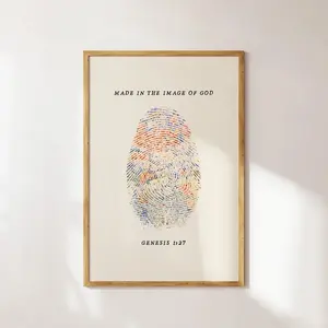 Made In The Image of God Poster, Genesis 1:27, Printable Wall Art, Bible Verse Wall Art, Christian Wall Art, Pastor Appreciation, Home Decoration