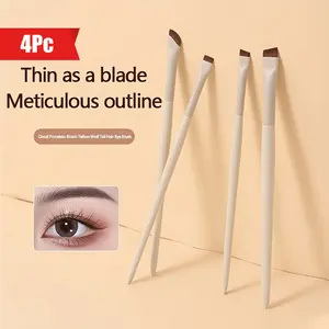 Porcelain Eyeliner Brush, Angled Fine Blade Makeup Brush, Brow Brush, Eyebrow Angled Brush, Eye Makeup Tool for Beginners, Beginner Friendly, Essential Beauty Accessory