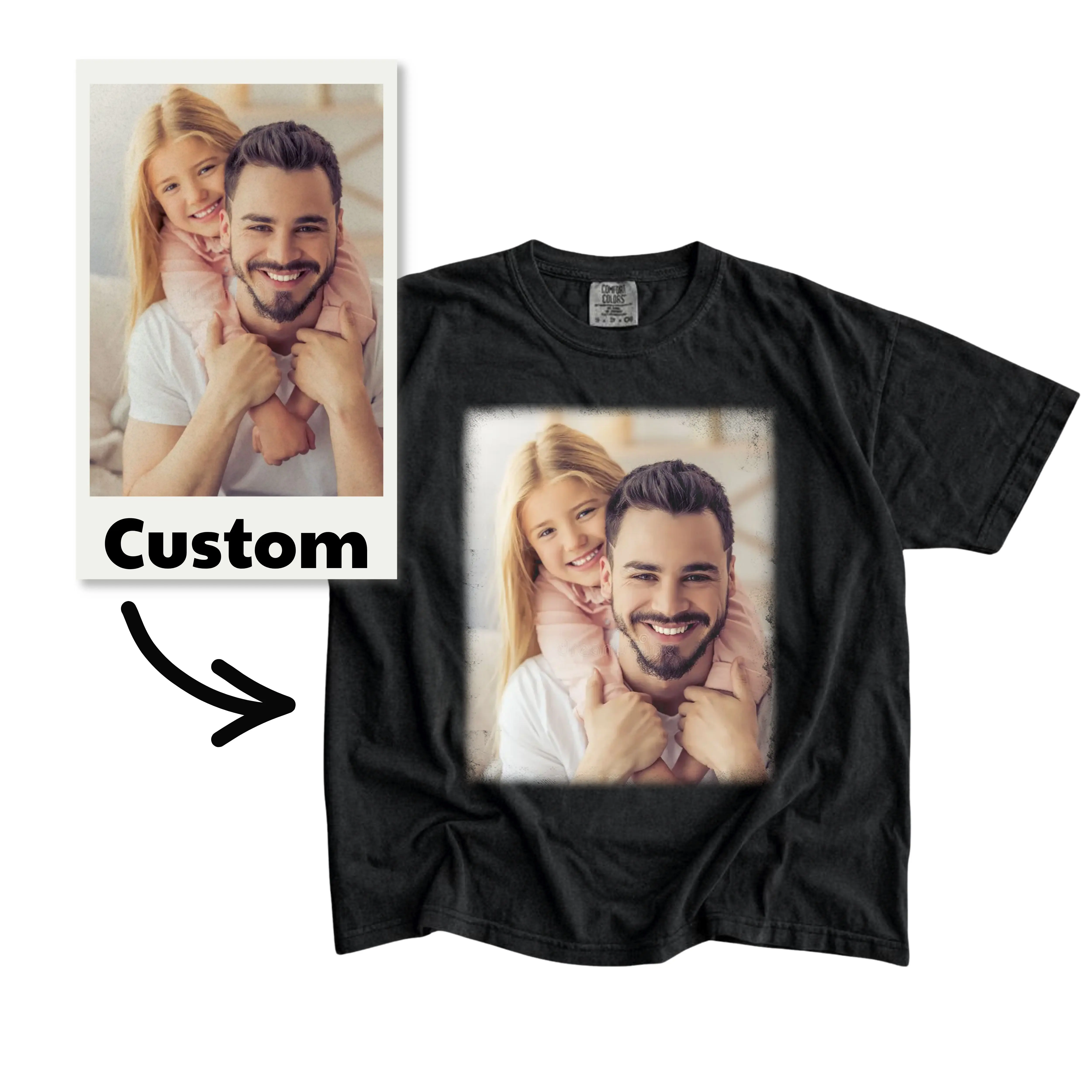 Custom Photo Shirt, Personalized T-Shirt, Custom Picture Tshirt, Your Photo Shirt, Family Picture Tee, Logo Image Shirts Gift Womenswear Top