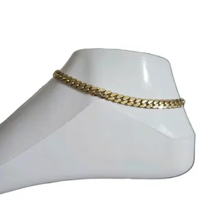 Valdiviajewery #2109 Monaco anklet, stainless steel with 14k plating
