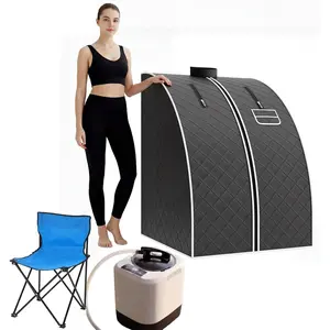 Portable Personal Steam Sauna, Personal Foldable Sauna Tent for Home SPA with 1000W Steamer, Folding Chair, At Home Spa Relaxation, Detox & Muscle Relief Gift, Valentine's Day Gift