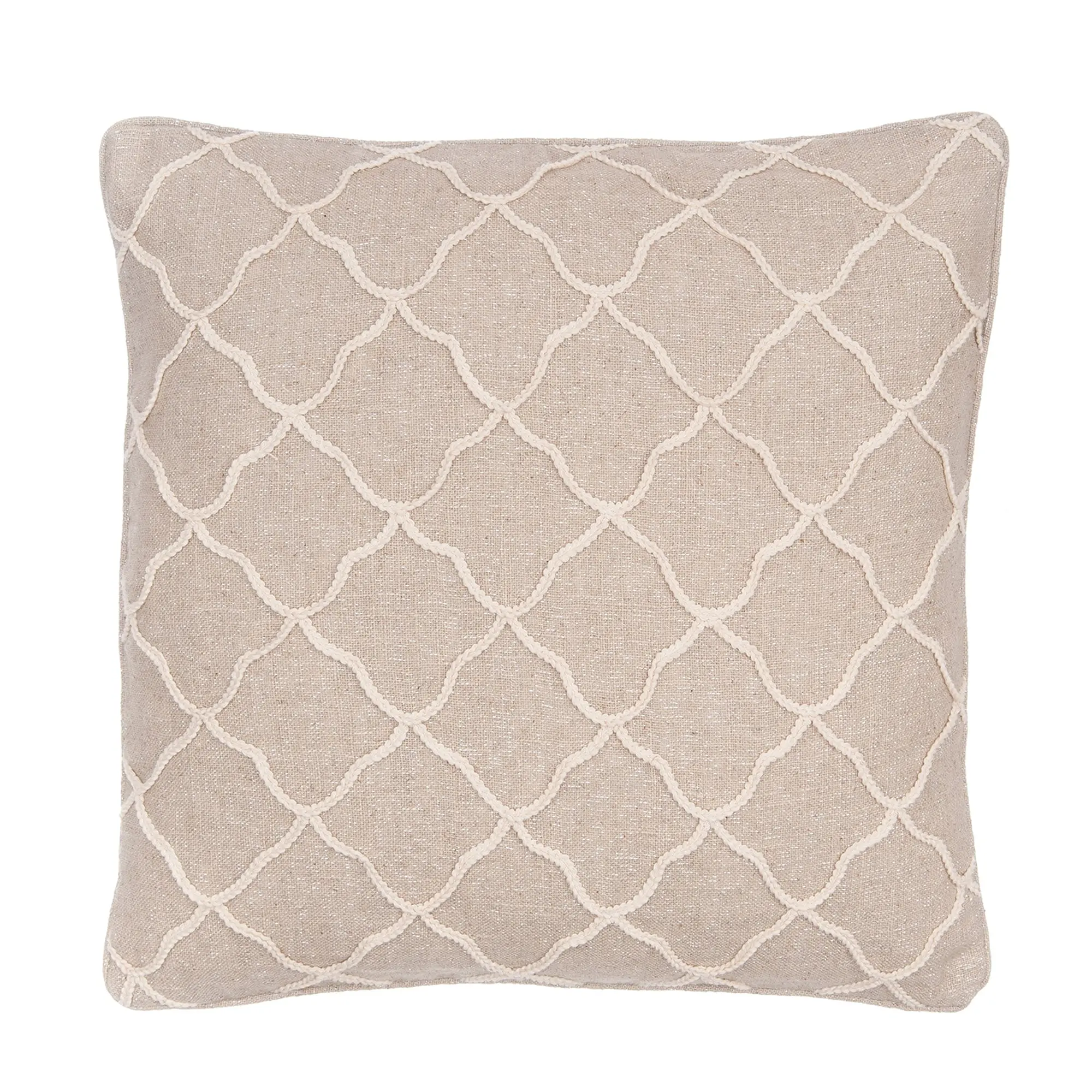 Palladium Rope Sparkle Burlap Pillow