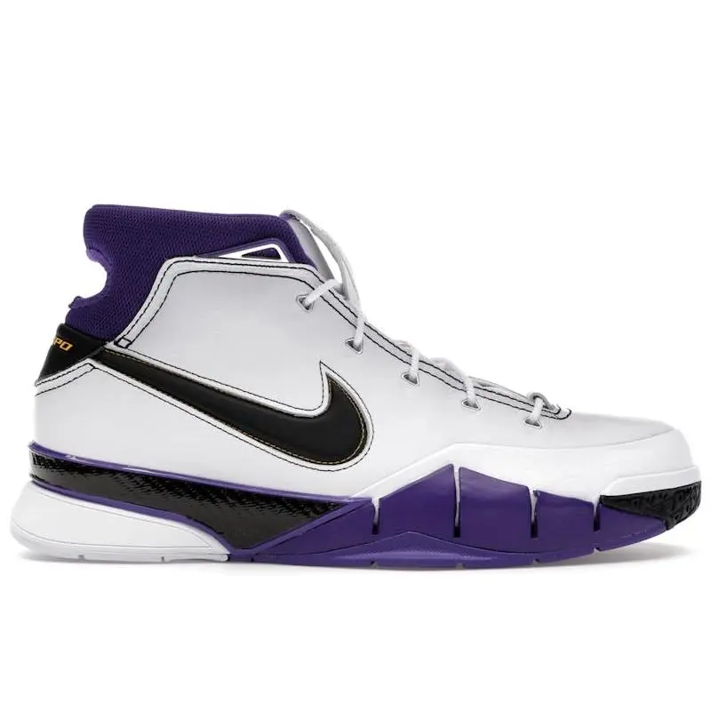 Nike Kobe 1 Protro 81 Pt Game (2026) White/Black/Court Purple Men's Basketball Shoes Full-Length Zoom Air Cushlon Cushion High-Top Performance Sneakers IM0542-100 Limited Edition