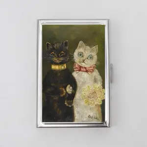Cat Wedding  Cigarette Cigarette Case or Card Holderr