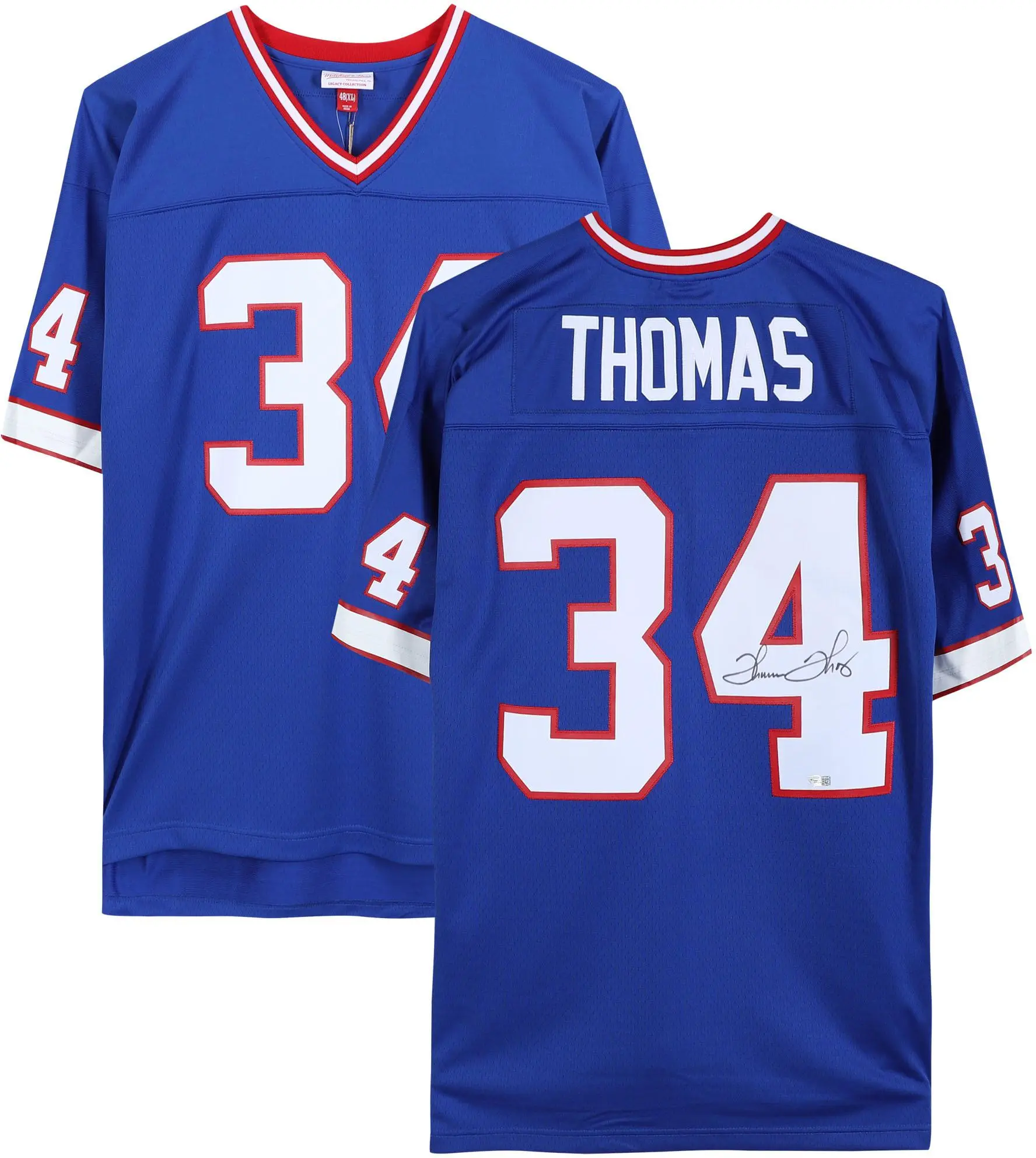 Thurman Thomas Buffalo Bills Autographed Mitchell & Ness Blue Replica Jersey - Fanatics Authentic Certified