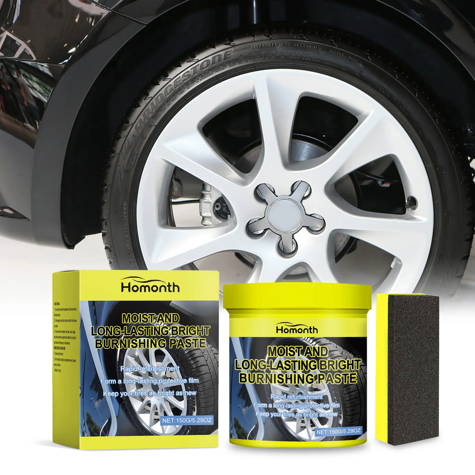 Tire Maintenance Coating Paste, Tire Coating Remover and Brightener, Car Maintenance and Refurbishment Tire Paste