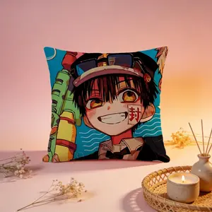 Toilet-Bound Hanako-kun Cushion Cover Premium soft plush material skin-friendly breathable year-round use anti-pilling colorfast lightweight sturdy ideal for bedroom car couch perfect for daily use & decor great gift for loved ones