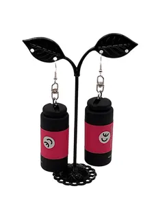Led flash light earrings