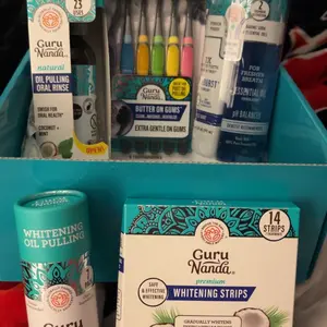Charcoal Total Smile Makeover Kit, Perfect Smile Package - GuruNanda Oil Pulling, Mouthwash, Whitening Strips &  Toothbrushes