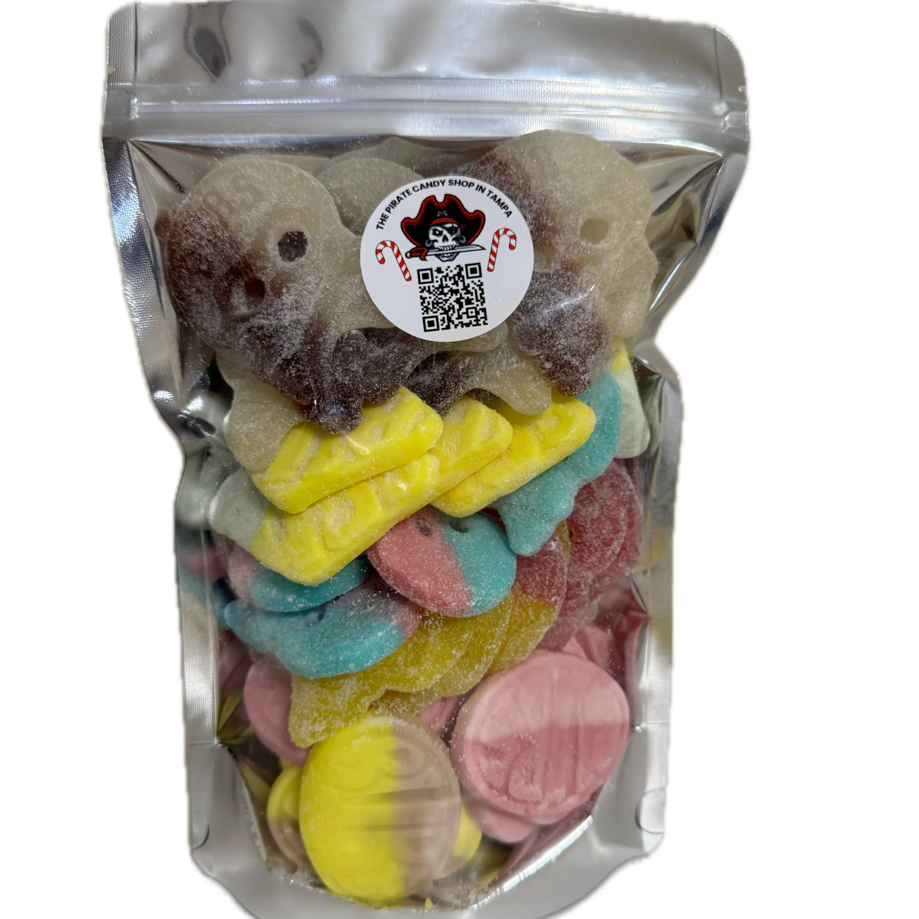 Elite Bubs Mix (1/2 lb) - Swedish Candy - BUBS Cola Skulls, Bubs Tutti Frutti Rhombs, Bubs Skulls & Bubs Ovals - Sweet Sour Bonbons Fruity Candy