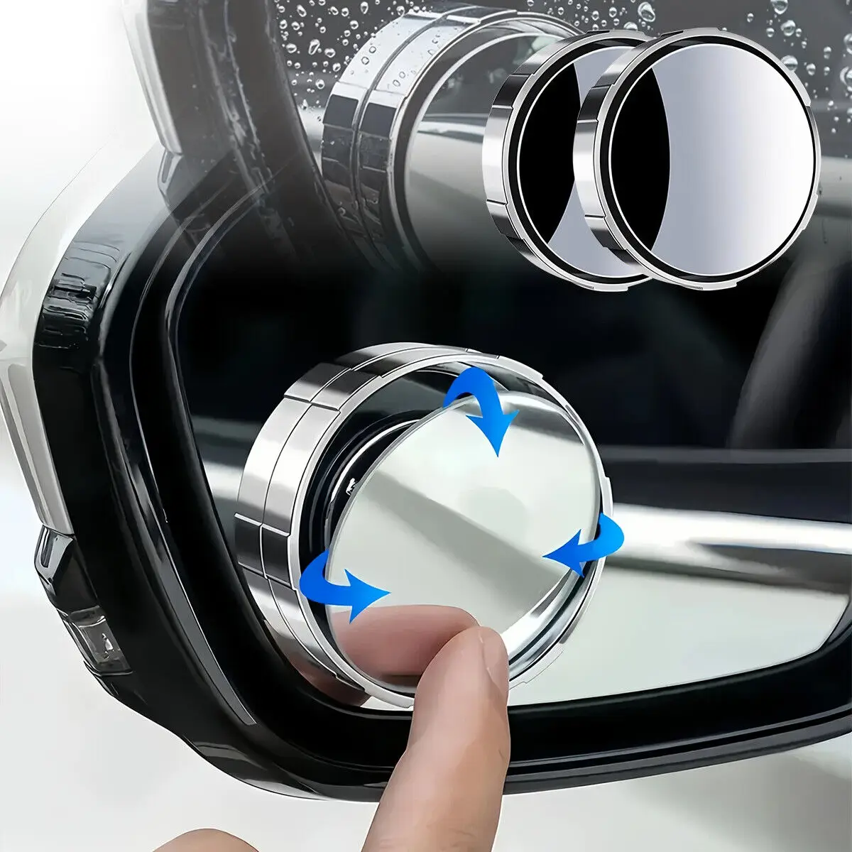 [Free !ship] Blind Spot Mirror 2Pcs Suction Cup for Car Ultra Rearview Side Mirror Wide Angle View Automotive Safety Accessory 360 Adjustable Ultimate