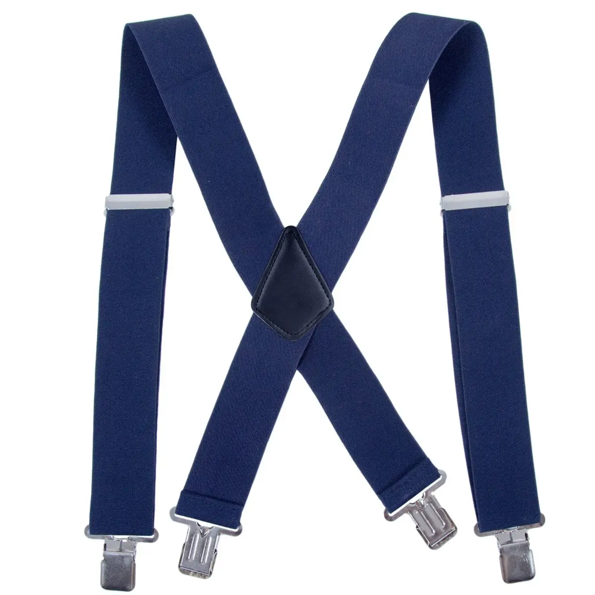 AWAYTR Men's Heavy-Duty Polyester Suspenders - Adjustable Elastic, 1.5/2 in Wide X-Shape, Strong Clip Harness Braces, Gift for Father's Day, Work Attire, Christmas, Thanksgiving