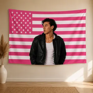 Graham Logan Di Laurentis Tapestry Flag, Briar Hockey Wall Decor, Off Campus Inspired Room Hanging, Sports Romance Dorm Decor