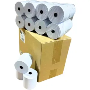 3" x 150' 1ply Bond Receipt Paper Rolls for Kitchen  Printers TMU200 SRP275  SP700 Suitable For Printing Kitchen Tickets and Order Receipts (24 Rolls Per Case)