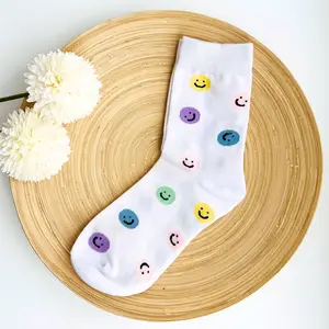 Gift-Ready Smiley Face Joy Socks Fit Polyester