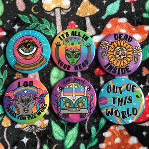 Trippy Button pins