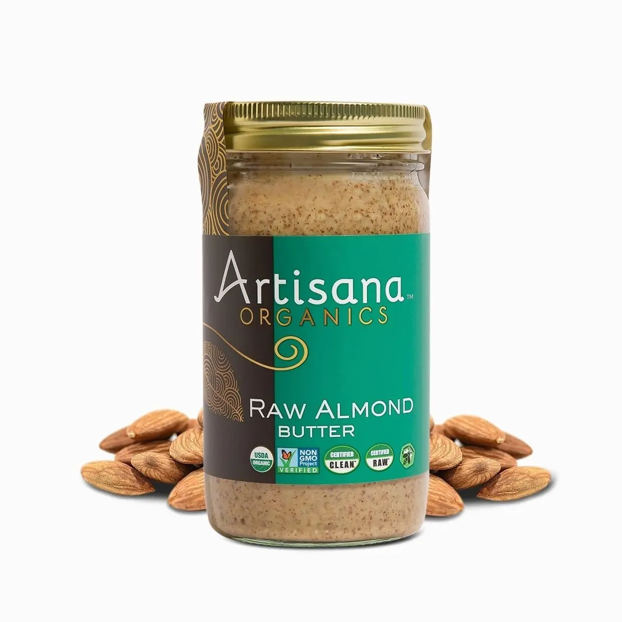 Artisana Organics Raw Almond Butter, 14oz | USDA Organic, No Sugar Added, No Palm Oil, Vegan, Paleo and Keto Friendly, Non GMO