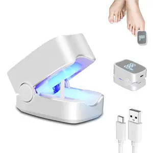 Rechargeable Nail Light Relax Lamp- Painless, USB-Powered, Blue& Red Light Relax for Fungal Nail Infections, Home Use, Finger& Toe Care, Nail Care Device| Modern Nail Lamp| Durable Nail Lamp, Nail Tech Supplies ,pad comfort