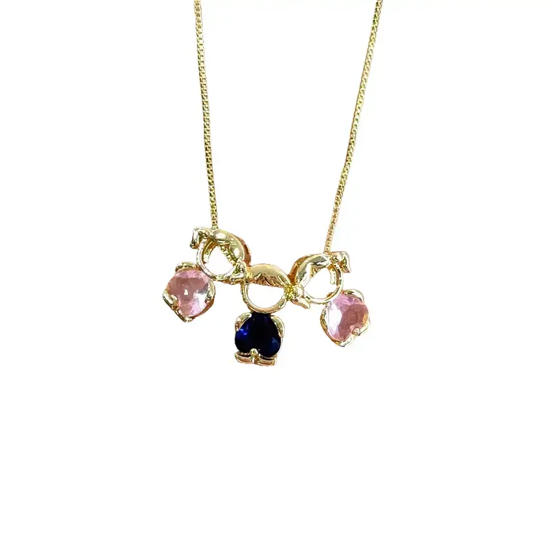 September Laurel  18K Gold Plated Mom and Kids Birthstone Necklace, Detachable Family Pendant, Dainty Layered Necklace for Mother Daughter, Love Jewelry, Mother's Day Gift, Family Gift