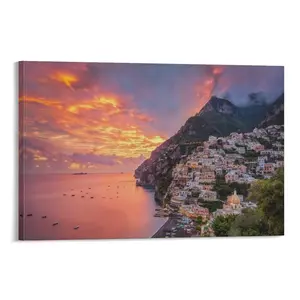 Positano, Amalfi Sunset, Amalfi Coast Aesthetic Poster