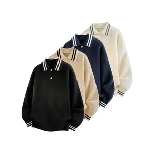 Regular-fit neutral crewneck knit sweater — a classic, versatile, machine-washable sweater made from soft, comfortable yarn; imported