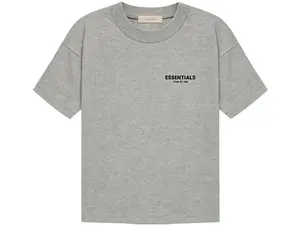 Fear of God Essentials Men's Crewneck Short-Sleeve T-Shirt - High-Street Loose Fit, Modern Minimalist Palette, Deep Oatmeal