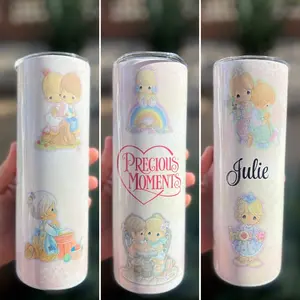 Precious Moments Stainless Steel Tumbler with Double-Wall Vacuum Insulation - Container, Beverage