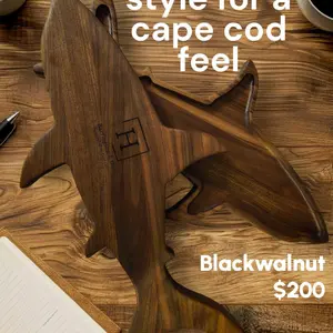 Sharkcuterie Board Blackwalnut Style for a Cape Cod Feel $200 Cutting Board
