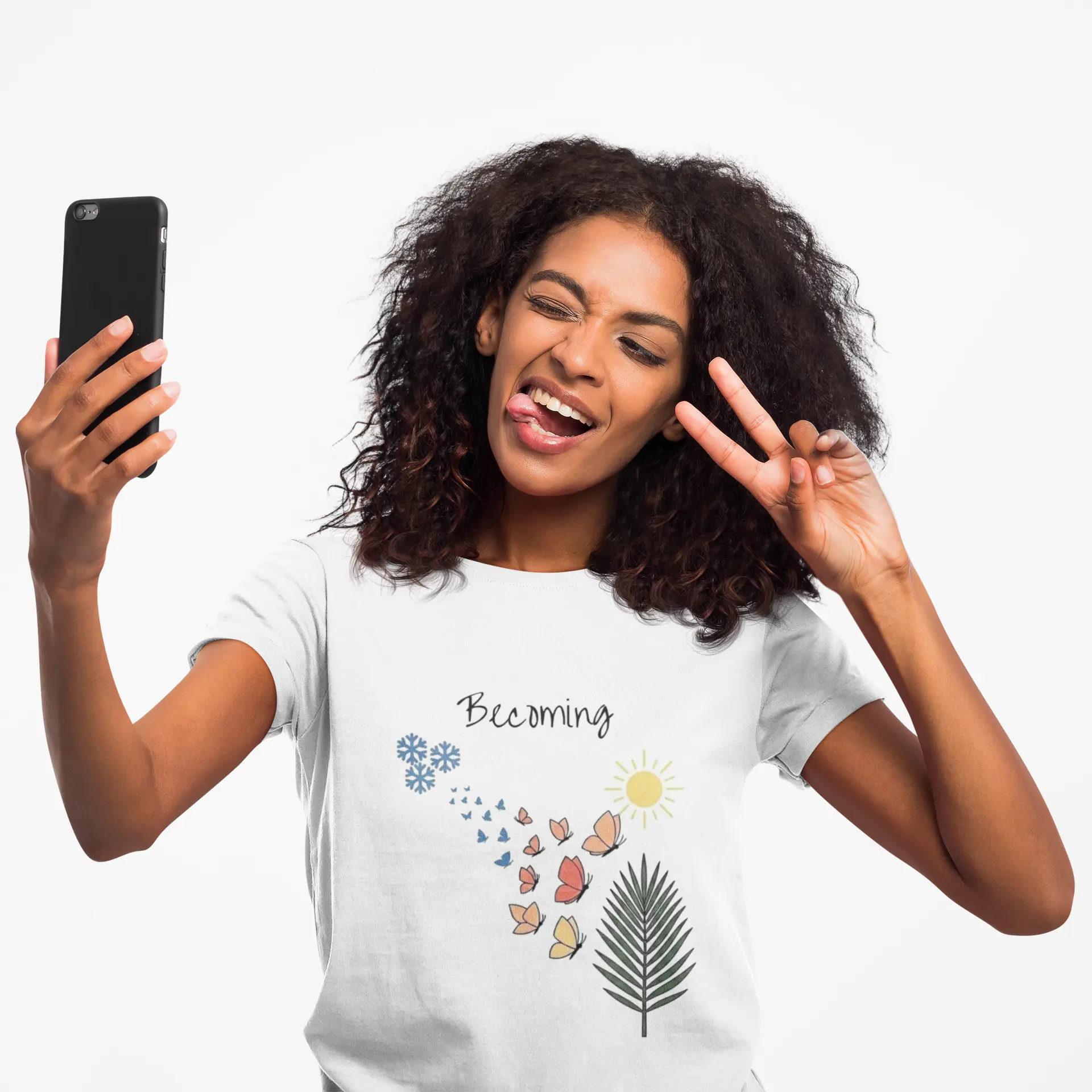 Woman's Journey to Becoming T-shirt | Inspirational Feminine Typography