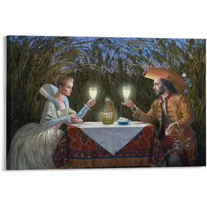 Generic Michael Cheval Surrealistic Oil Paintings Michael Cheval Canvas Painting Posters And Prints Wall Art for Living Room Bedroom Decor 36x24inch(90x60cm), Frame-style