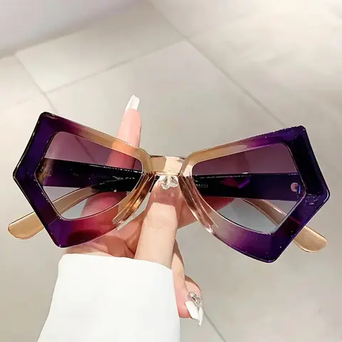 Irregular Frame Glasses for Women, Vintage Trendy Glasses, Fashion Stylish Glasses for Outdoor Activities, Travel Accessories, Casual Stylish Glasses