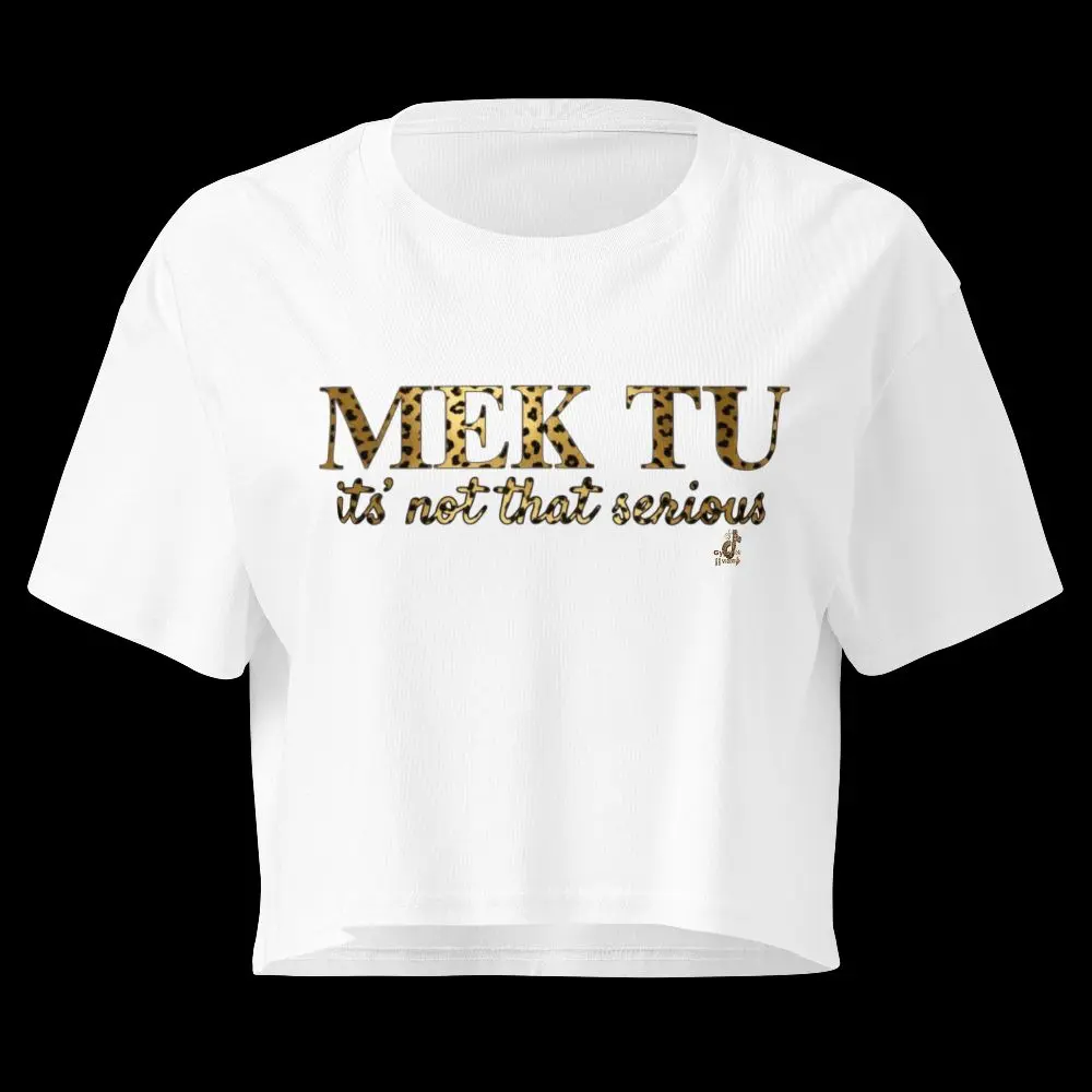 MEK TU crop top  Cotton Cropped Crewneck Womenswear