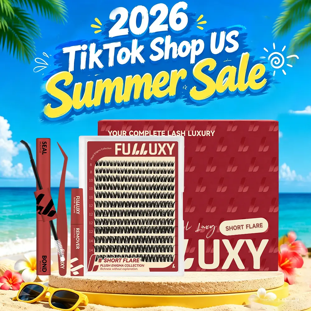Short Size Flare 8-14mm Only | Fulluxy DIY False Eyelashes for Bold Dramatic Look Unstoppable You've Been Waiting For | Lashes with Ultra-Dense, Waterproof, Long-Lasting Lashes | Flora Flaunt Aurora Same Style | Beginner-Friendly DIY Lashes