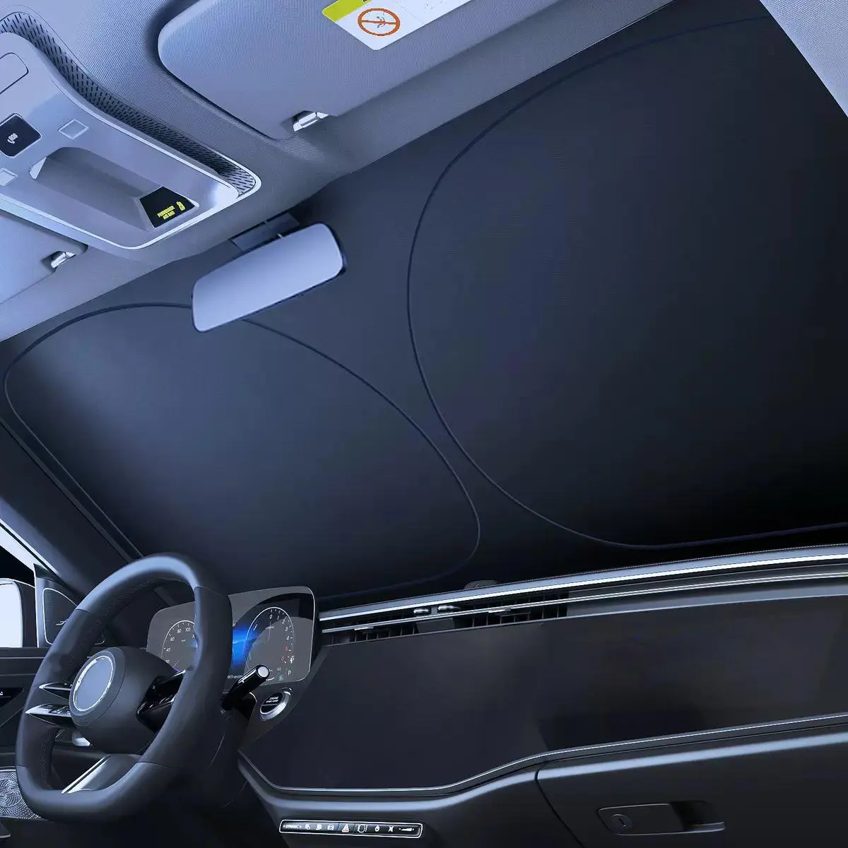 Car Windshield Sunshade for Heat Insulation and Anti-Glare, Automotive Sunshade for Front Windshield, Windscreen Shade Cover for Vehicles