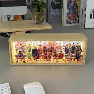 Slum Dunk Figure animation peripheral three-dimensional painting family photo 3-speed LED solid wood picture frame ornament