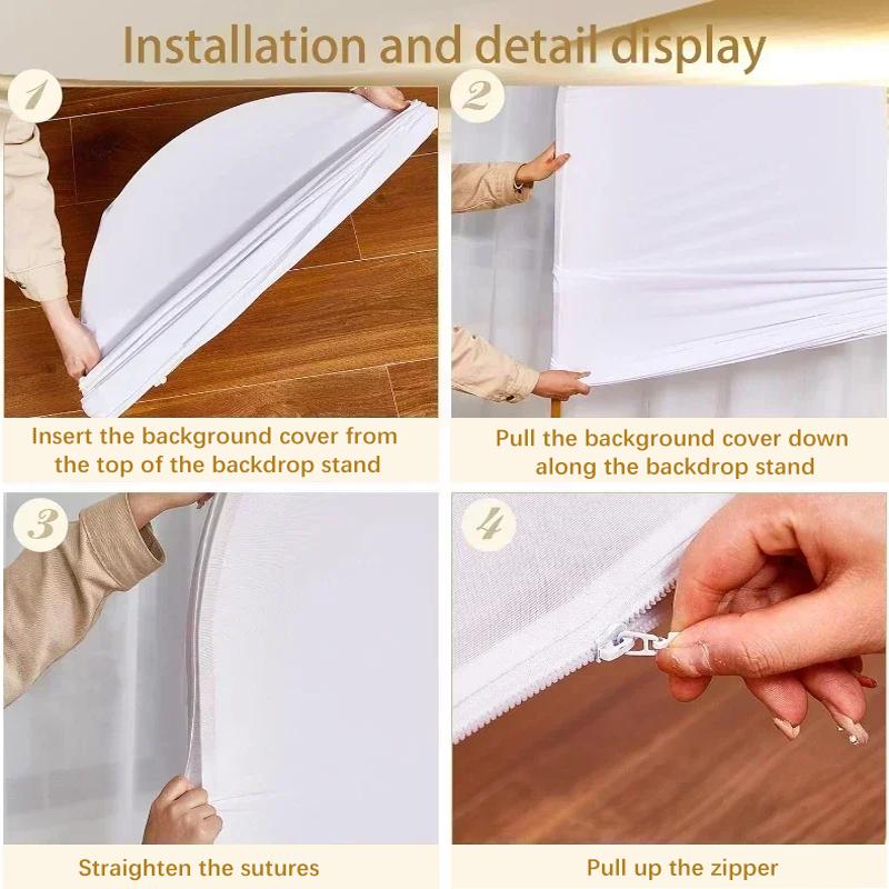 2D Line Arch Backdrop Cover for Wedding Babyshower Bridal Shower Birthday Party Decoration Photography Studio Background