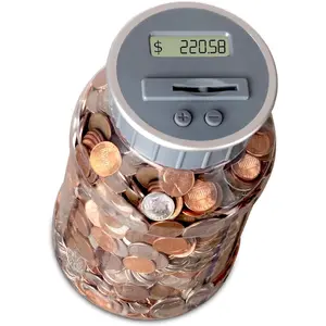 Piggy Bank for Kids and Adults, Digital Coin Counting Bank with LCD Counter, Money Jar Designed for All US Coins