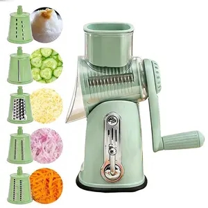 Kitchen Mandoline Slicer for Efficient Cutting | Versatile Rotary Grater for Fruits, Veggies & More | Dishwasher-Safe Parts